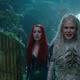 Atlantis notables Mera (Amber Heard) and Atlanna (Kidman) in their scaly outfits.